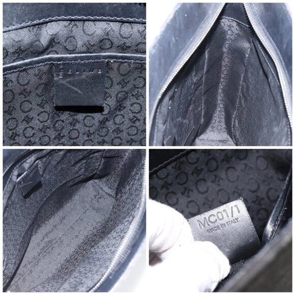 CELINE C Macadam Canvas Hand Bag Gray Silver Auth bs26321 - Picture 15 of 16